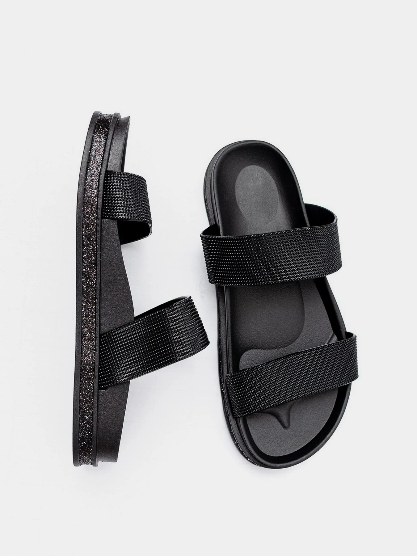 Шлёпанцы ISSA Plus модель OB2-67_black Фото