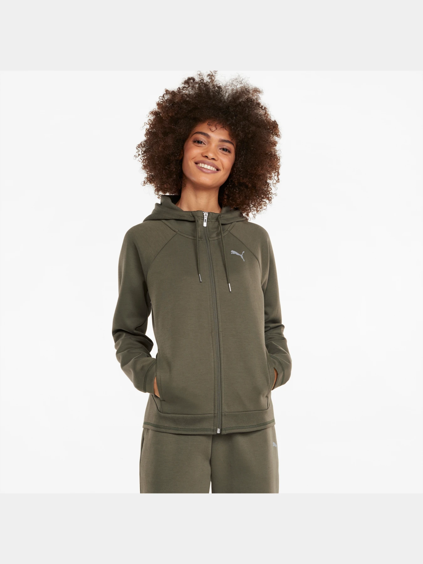 Худи и свитшоты PUMA Evostripe Full-zip Hoodie модель 589157 Фото