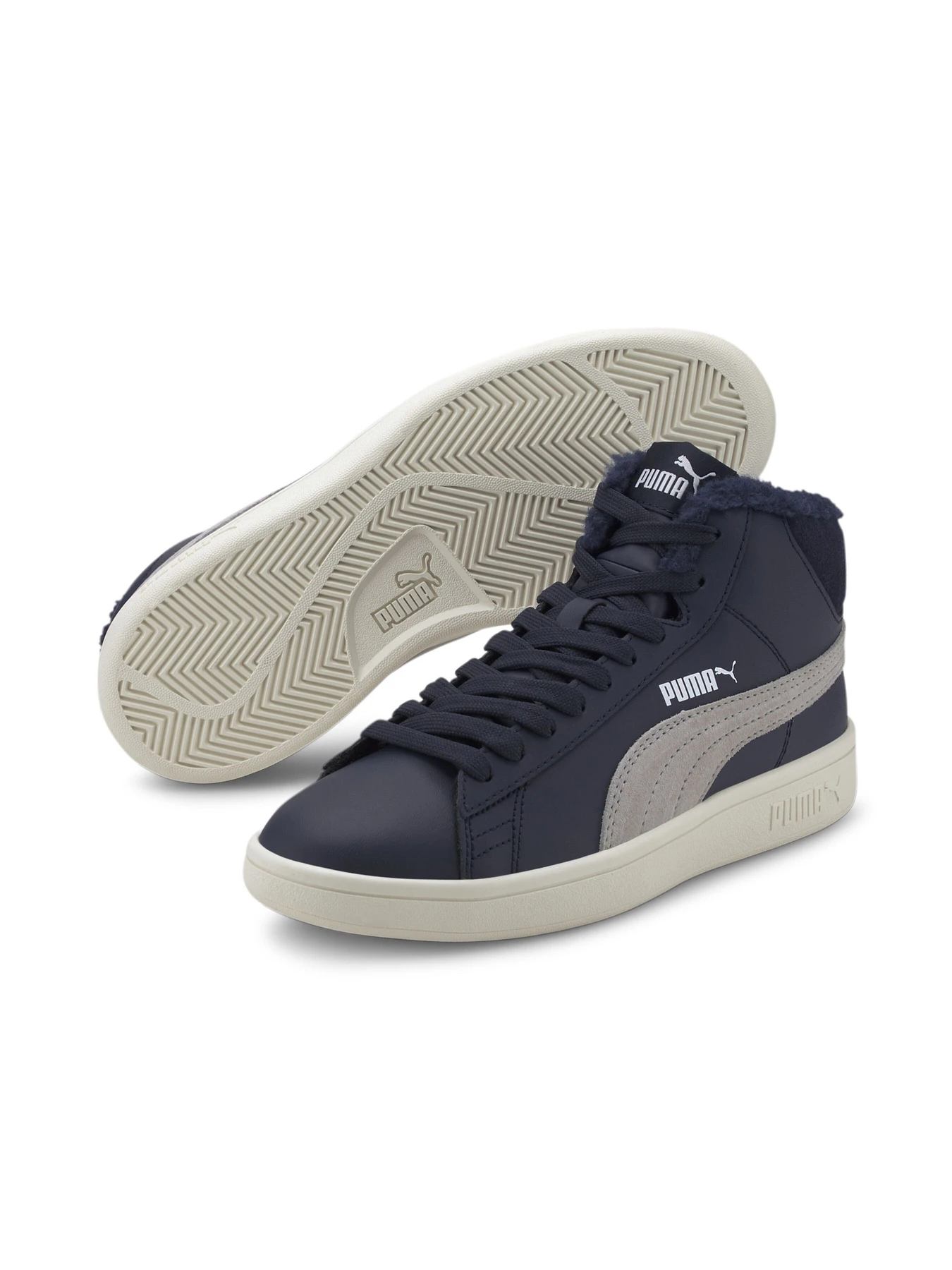 Ботинки и сапоги PUMA Smash V2 Mid L Fur Jr модель 366895 Ботинки и сапоги PUMA Smash V2 Mid L Fur Jr модель 366895 Фото