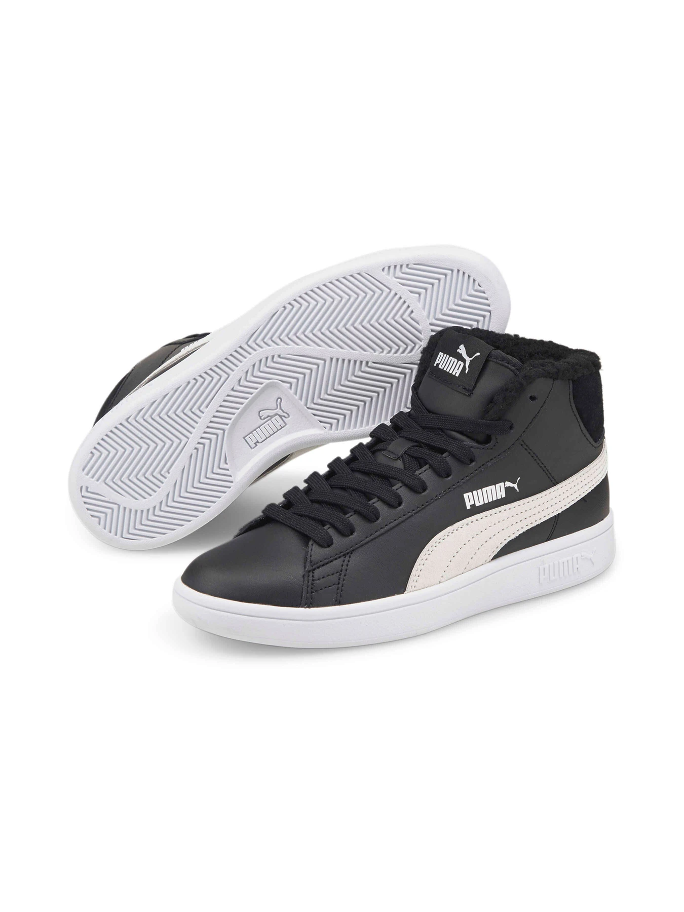 Кросівки PUMA Smash V2 Mid L Fur Jr модель 366895 Фото
