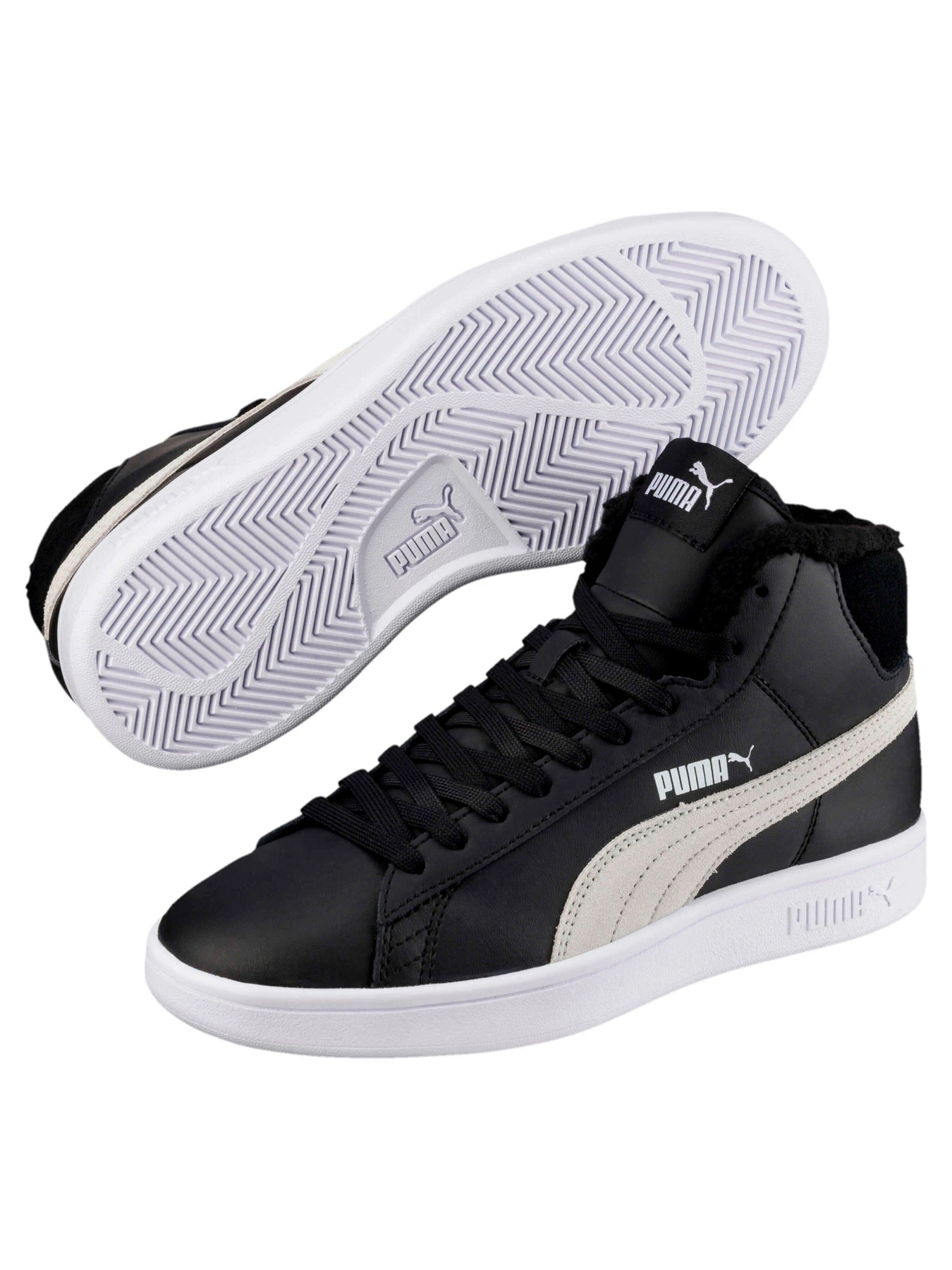 Кросівки PUMA Smash V2 Mid L Fur Jr модель 366895 Фото