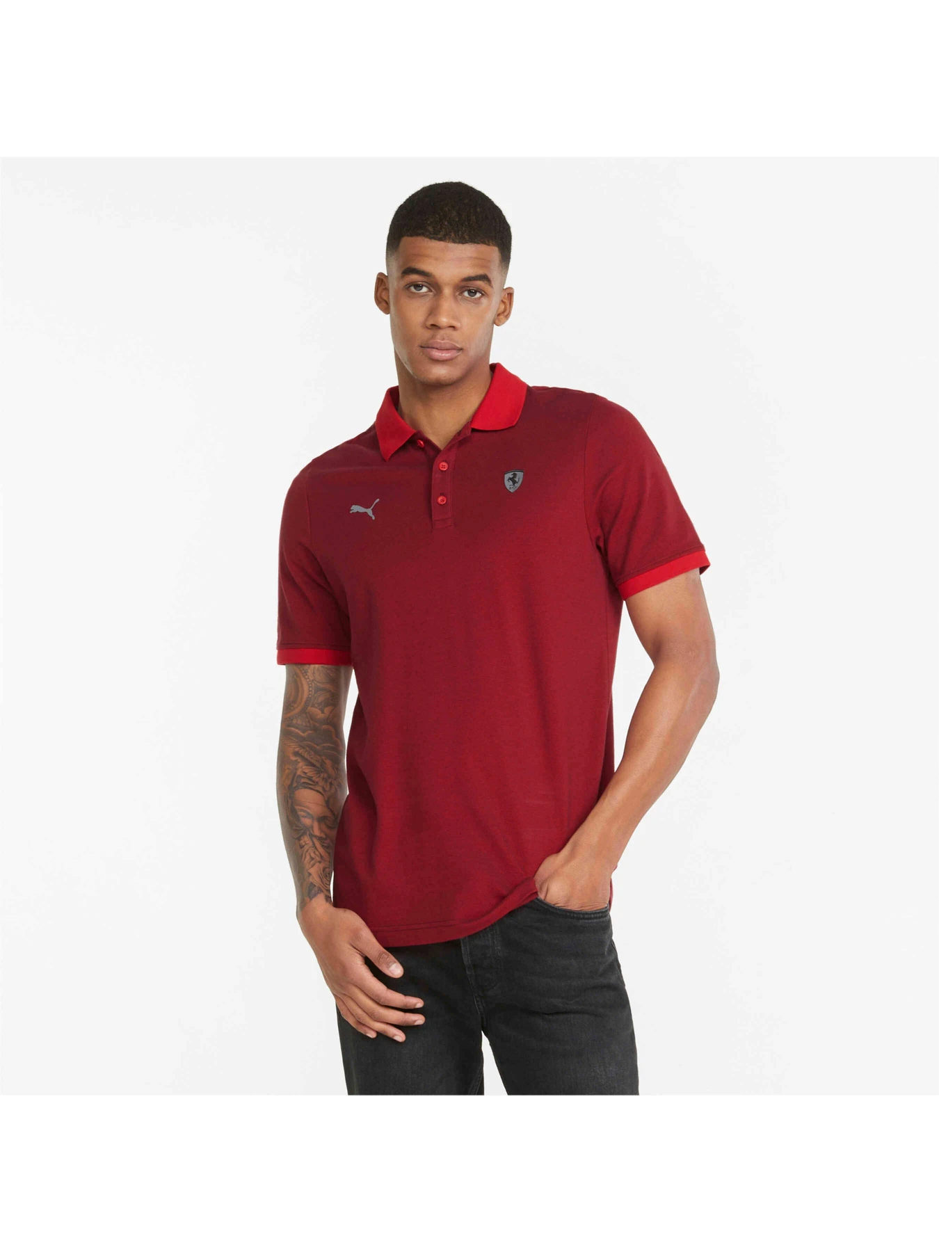 Футболки и поло PUMA Ferrari Style 2 Tone Polo модель 533341 Фото