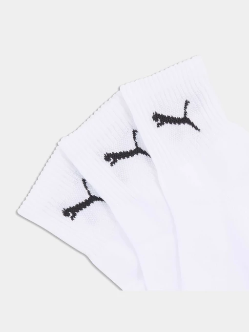 PUMA Short Crew 3p Unisex Набір шкарпеток колір білий фото 3