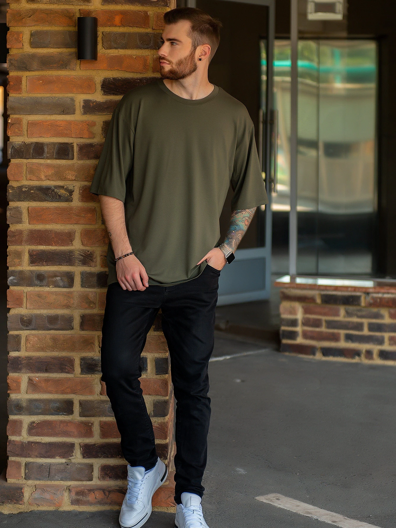 Футболки и поло ISSA Plus модель GN-454_khaki Футболки и поло ISSA Plus модель GN-454_khaki Фото