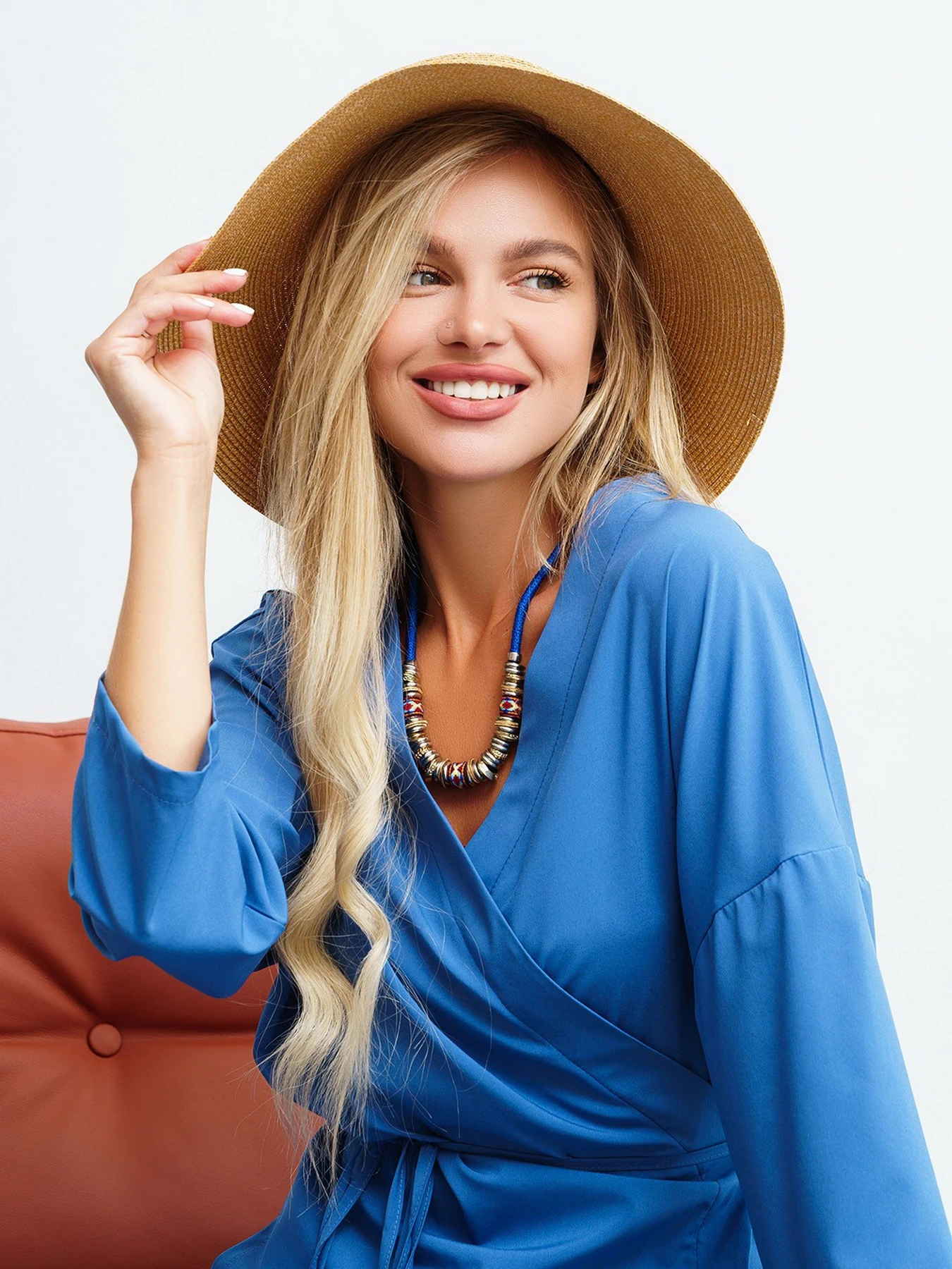 Костюмы ISSA Plus модель 13452_blue Костюмы ISSA Plus модель 13452_blue Фото