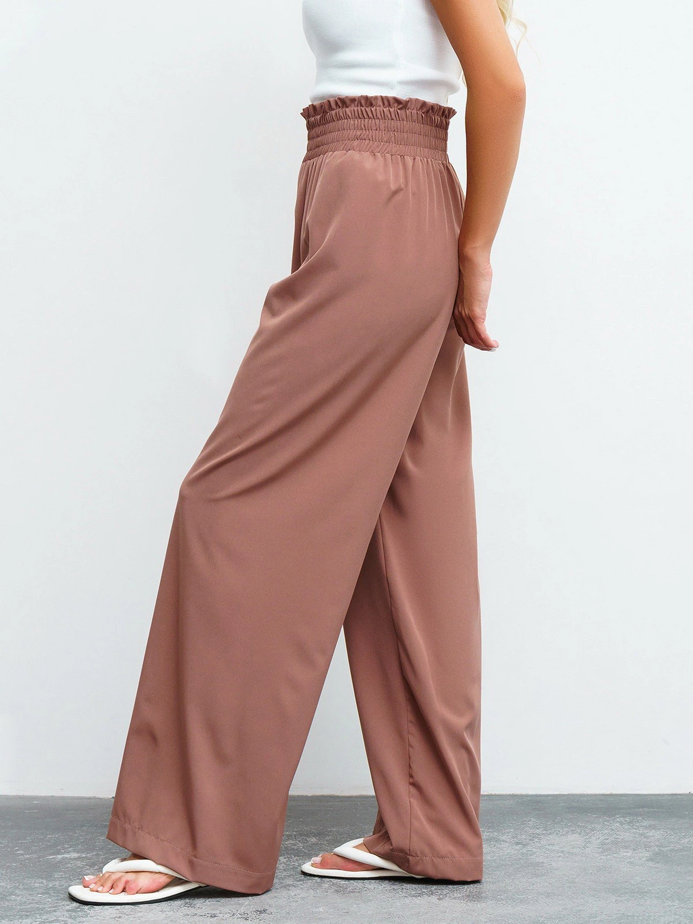 Брюки ISSA Plus модель 13455_brown Брюки ISSA Plus модель 13455_brown Фото