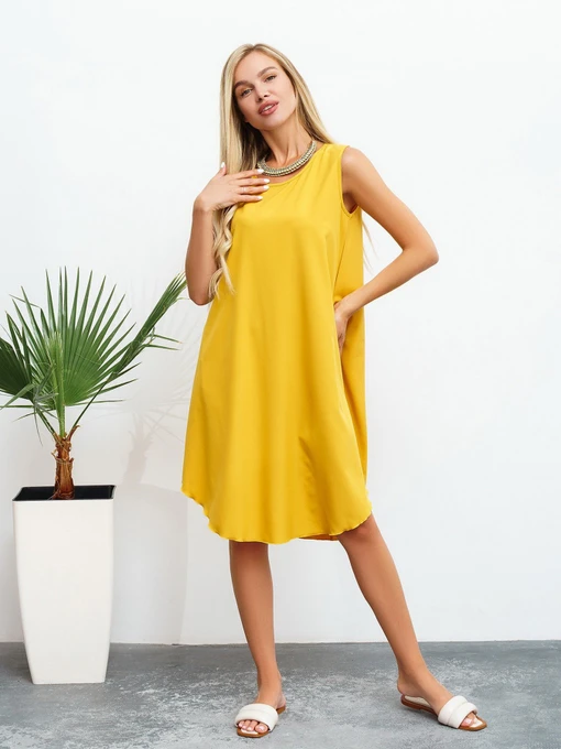Платья ISSA Plus модель 13462_mustard Фото