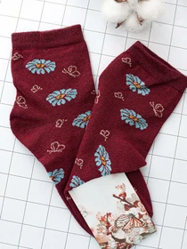 Носки и гольфы ISSA Plus модель NS-05_burgundy Фото