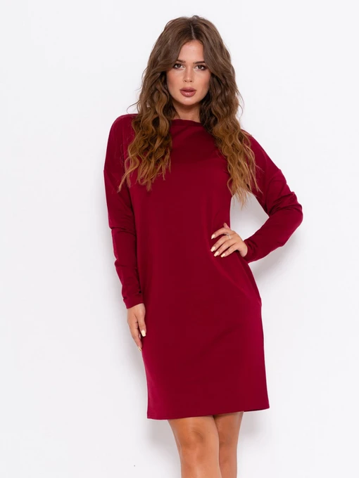 Платья ISSA Plus модель 10188_burgundy Фото
