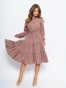 Сукні ISSA Plus модель 11043_brown Фото