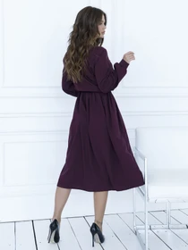 Платья ISSA Plus модель 12094_burgundy Фото