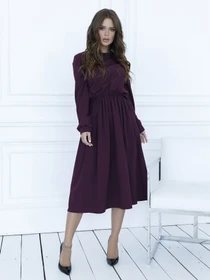 Платья ISSA Plus модель 12094_burgundy Фото