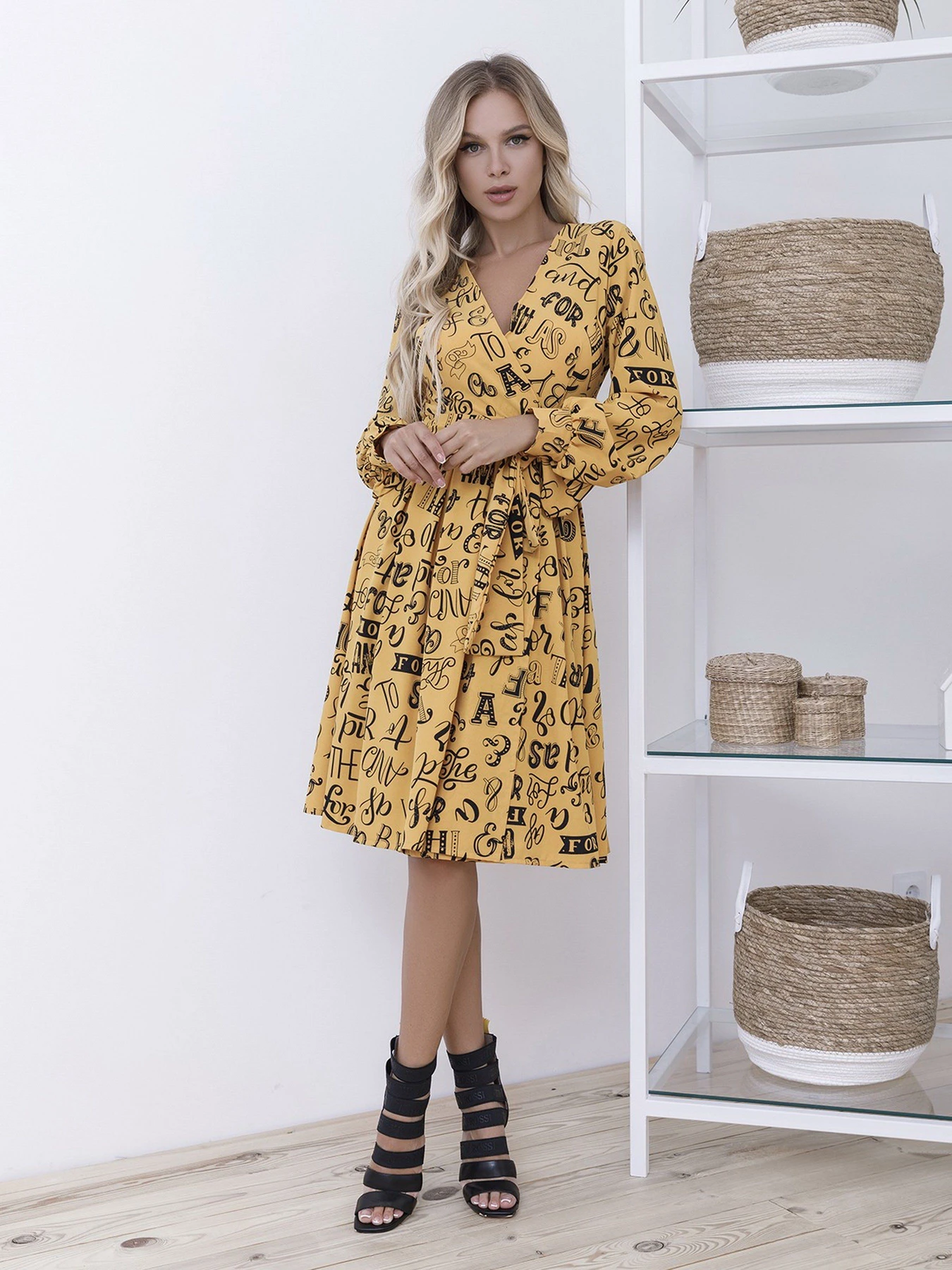 Платья ISSA Plus модель 12101_mustard Платья ISSA Plus модель 12101_mustard Фото