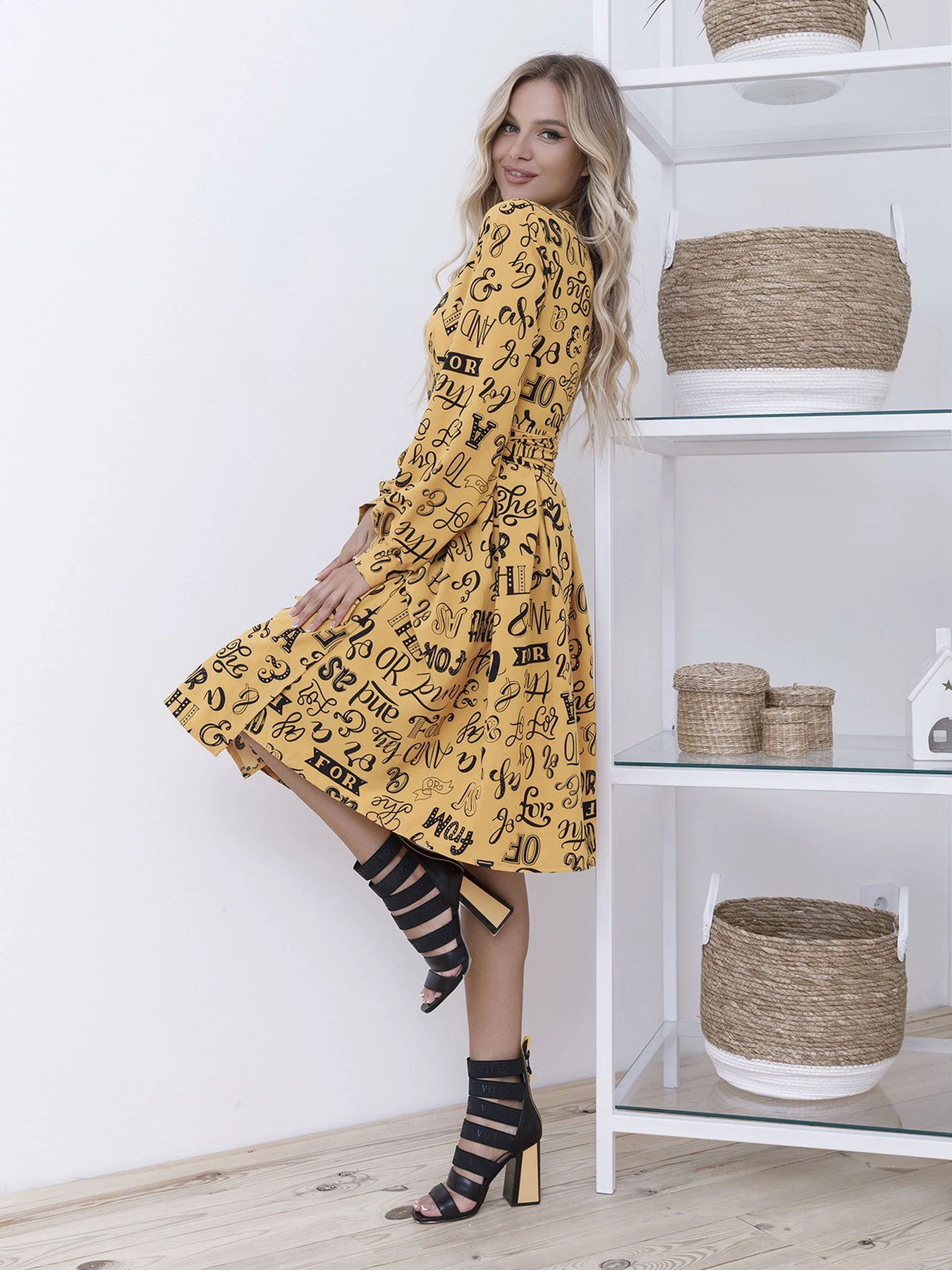 Платья ISSA Plus модель 12101_mustard Платья ISSA Plus модель 12101_mustard Фото