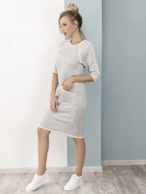 Платья ISSA Plus модель 12177_lightgray Фото