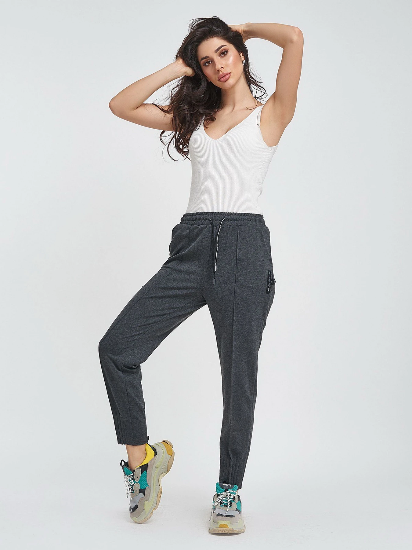 Брюки ISSA Plus модель 9979_darkgray Брюки ISSA Plus модель 9979_darkgray Фото