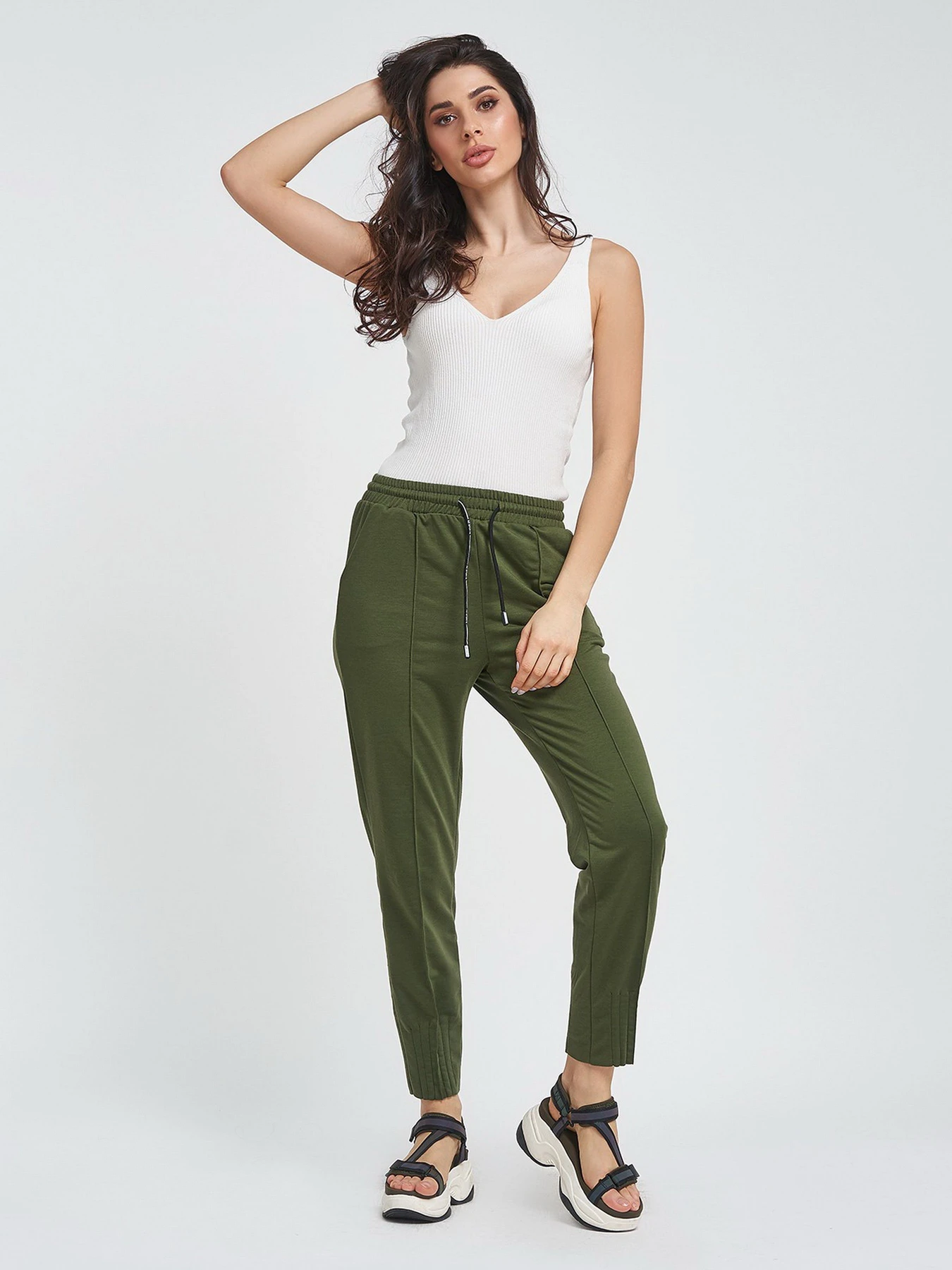 Штани ISSA Plus модель 9979_khaki Фото