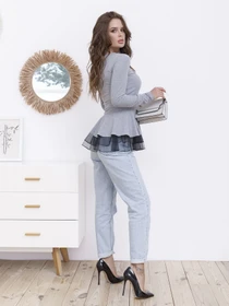 Свитры и кардиганы ISSA Plus модель SA-3_grey Фото