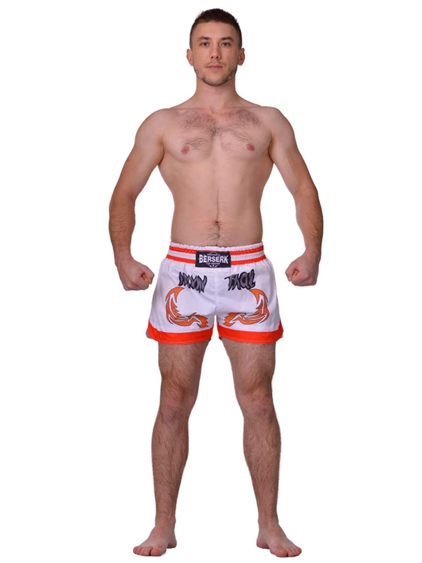 Шорты Berserk Sport модель MuayThaiFighterWhiteSHRT Фото