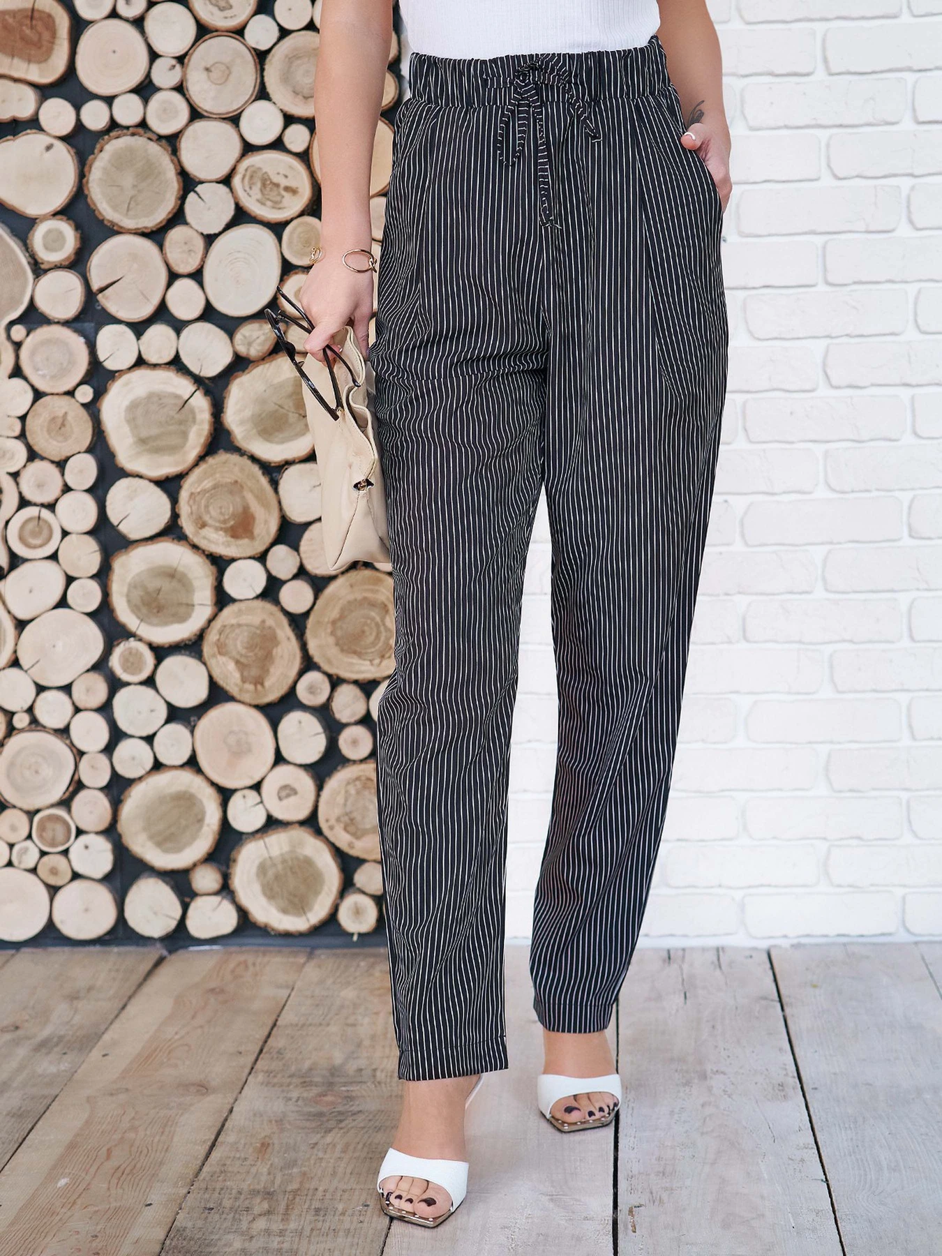 Брюки ISSA Plus модель 11752_black Брюки ISSA Plus модель 11752_black Фото