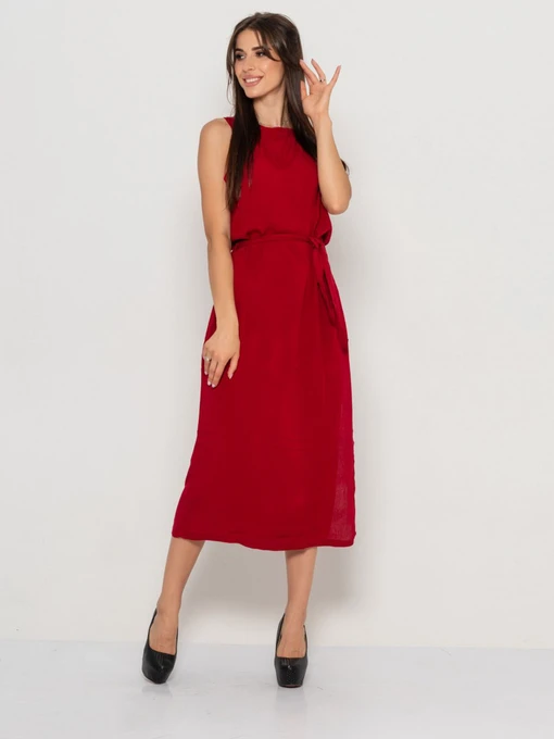 Сукні ISSA Plus модель 10885_burgundy Фото