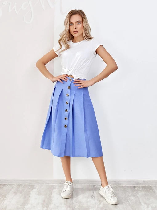Юбки ISSA Plus модель SA-188_blue Фото