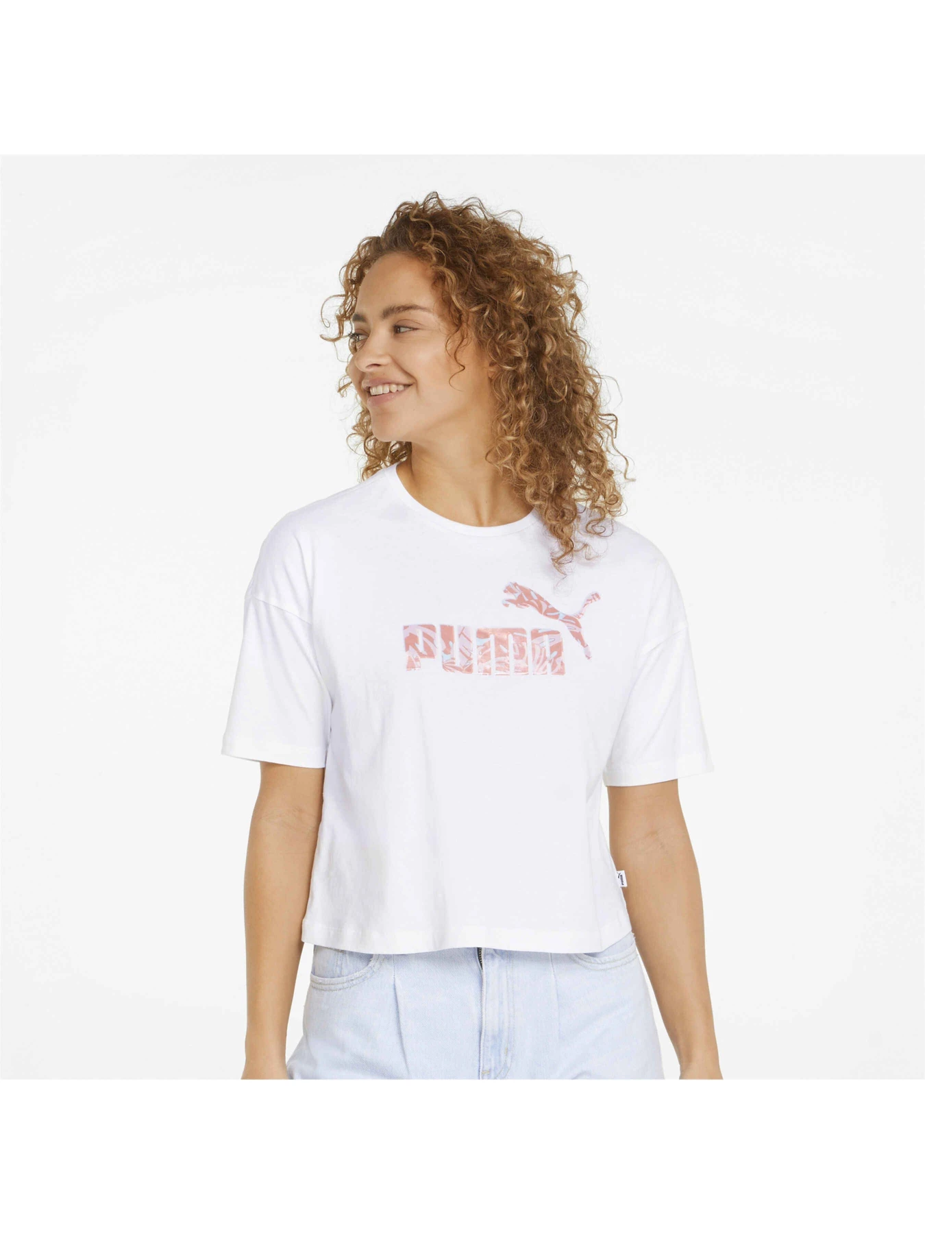Футболки і поло PUMA Floral Vibes Cropped Tee модель 671594 Футболки і поло PUMA Floral Vibes Cropped Tee модель 671594 Фото
