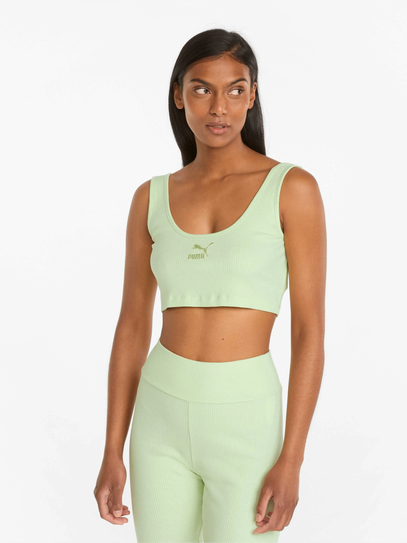 Футболки і поло PUMA Classics Ribbed Crop Top модель 533447 Фото
