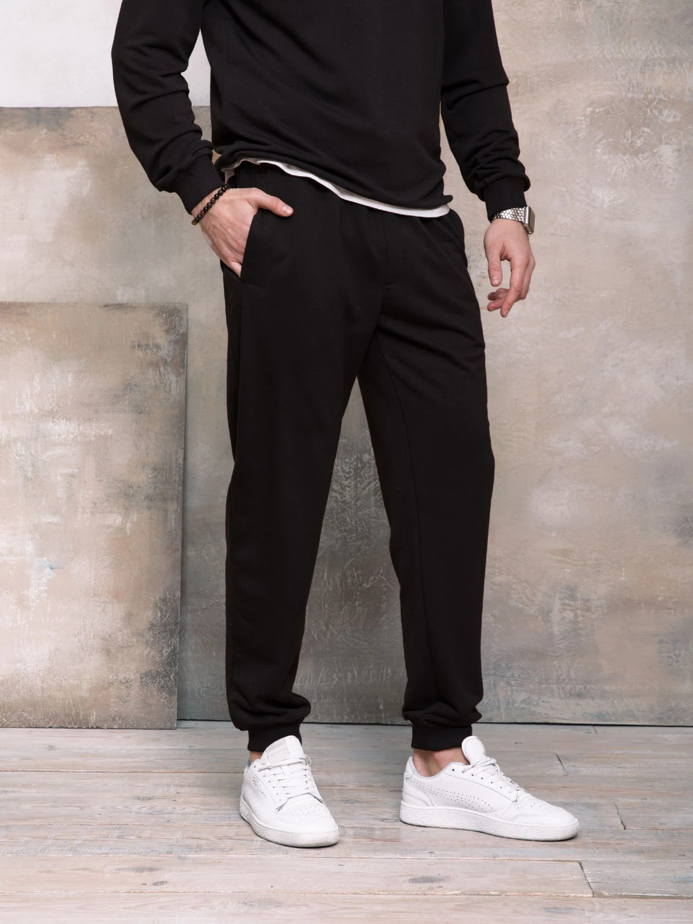 Брюки ISSA Plus модель GN-406_black Фото