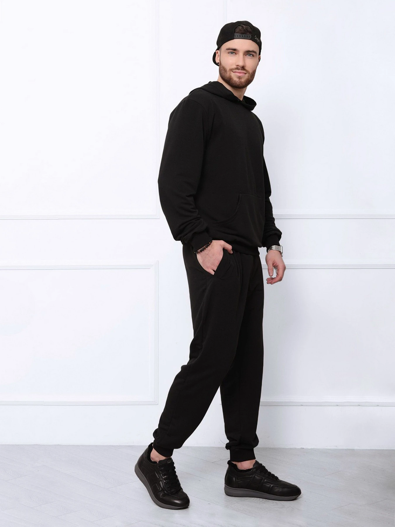 Костюмы ISSA Plus модель GN-411_black Костюмы ISSA Plus модель GN-411_black Фото