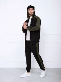 Костюми ISSA Plus модель GN-422_blackkhaki Фото