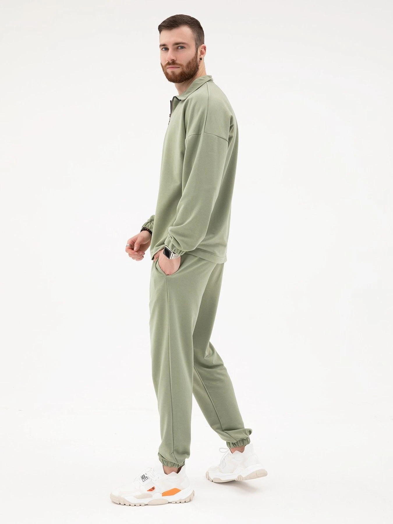 Костюми ISSA Plus модель GN-432_olive Костюми ISSA Plus модель GN-432_olive Фото