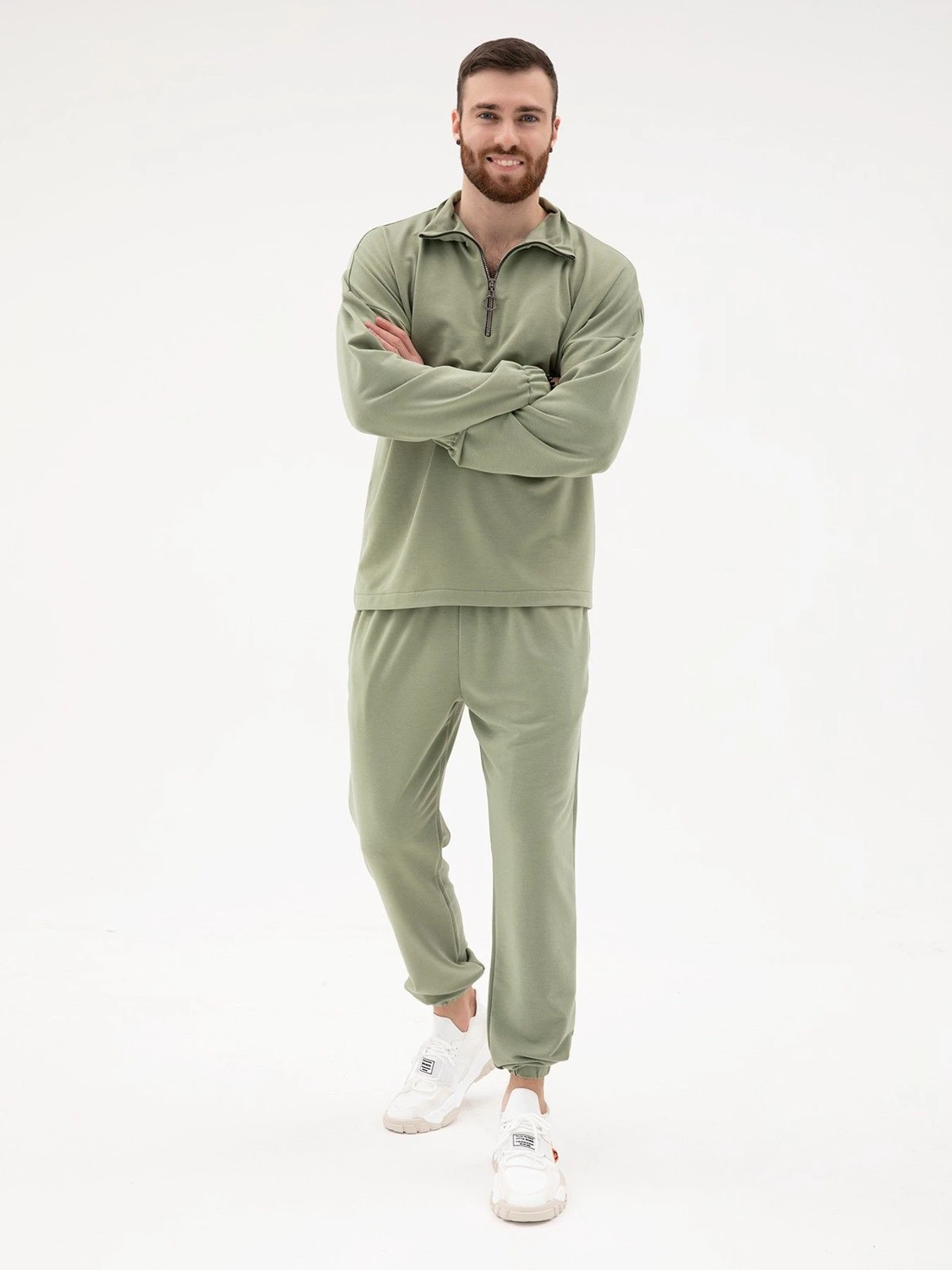 Костюми ISSA Plus модель GN-432_olive Костюми ISSA Plus модель GN-432_olive Фото