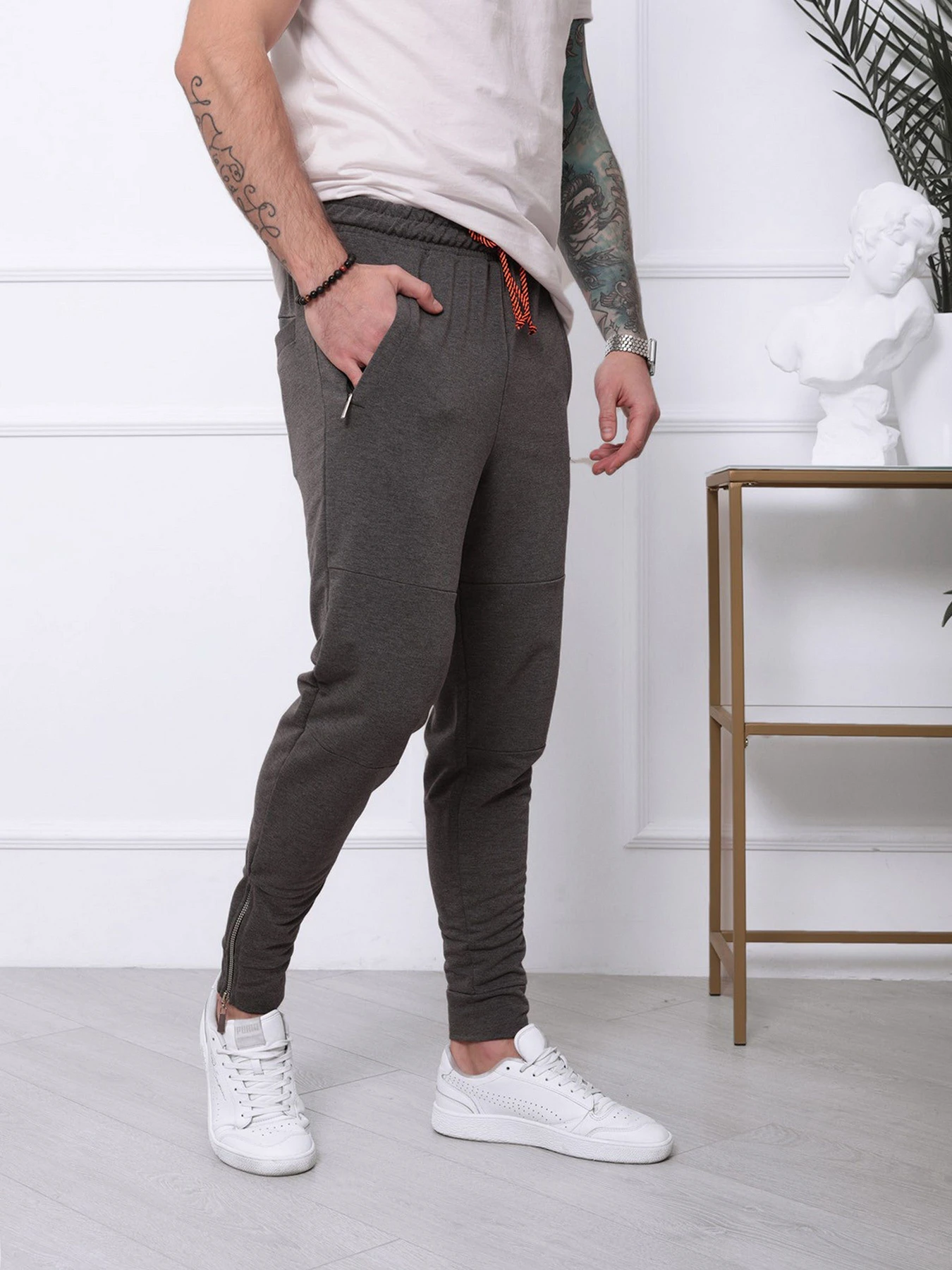 Штани ISSA Plus модель SA-127_darkgray Фото
