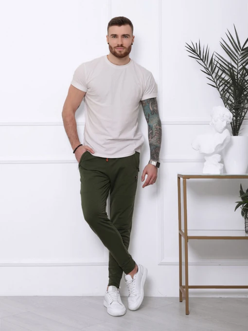 Штани ISSA Plus модель SA-127_khaki Фото