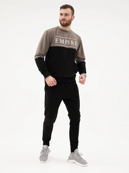 Костюми ISSA Plus модель SG-19_blackkhaki Фото