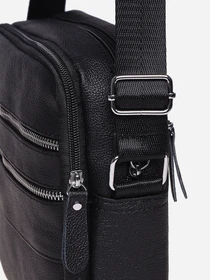 Сумки Borsa Leather модель K13923-black Фото