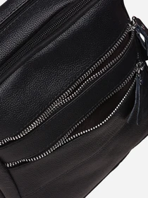 Сумки Borsa Leather модель K13923-black Фото