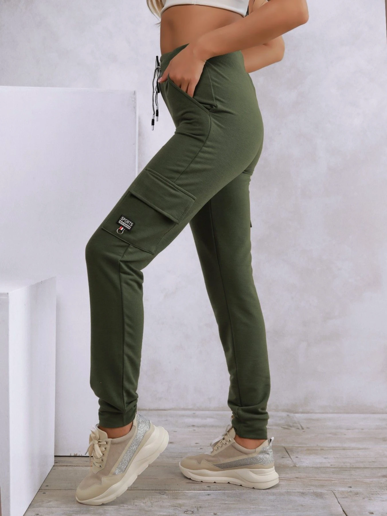 Брюки ISSA Plus модель 9980_khaki Брюки ISSA Plus модель 9980_khaki Фото