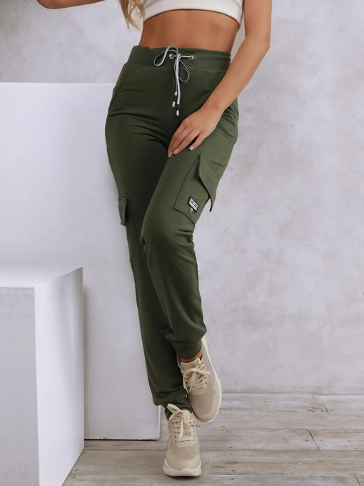 Брюки ISSA Plus модель 9980_khaki Фото