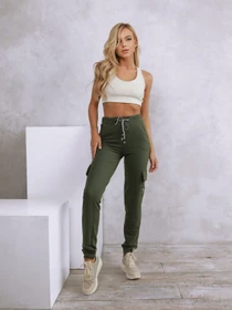 Брюки ISSA Plus модель 9980_khaki Фото