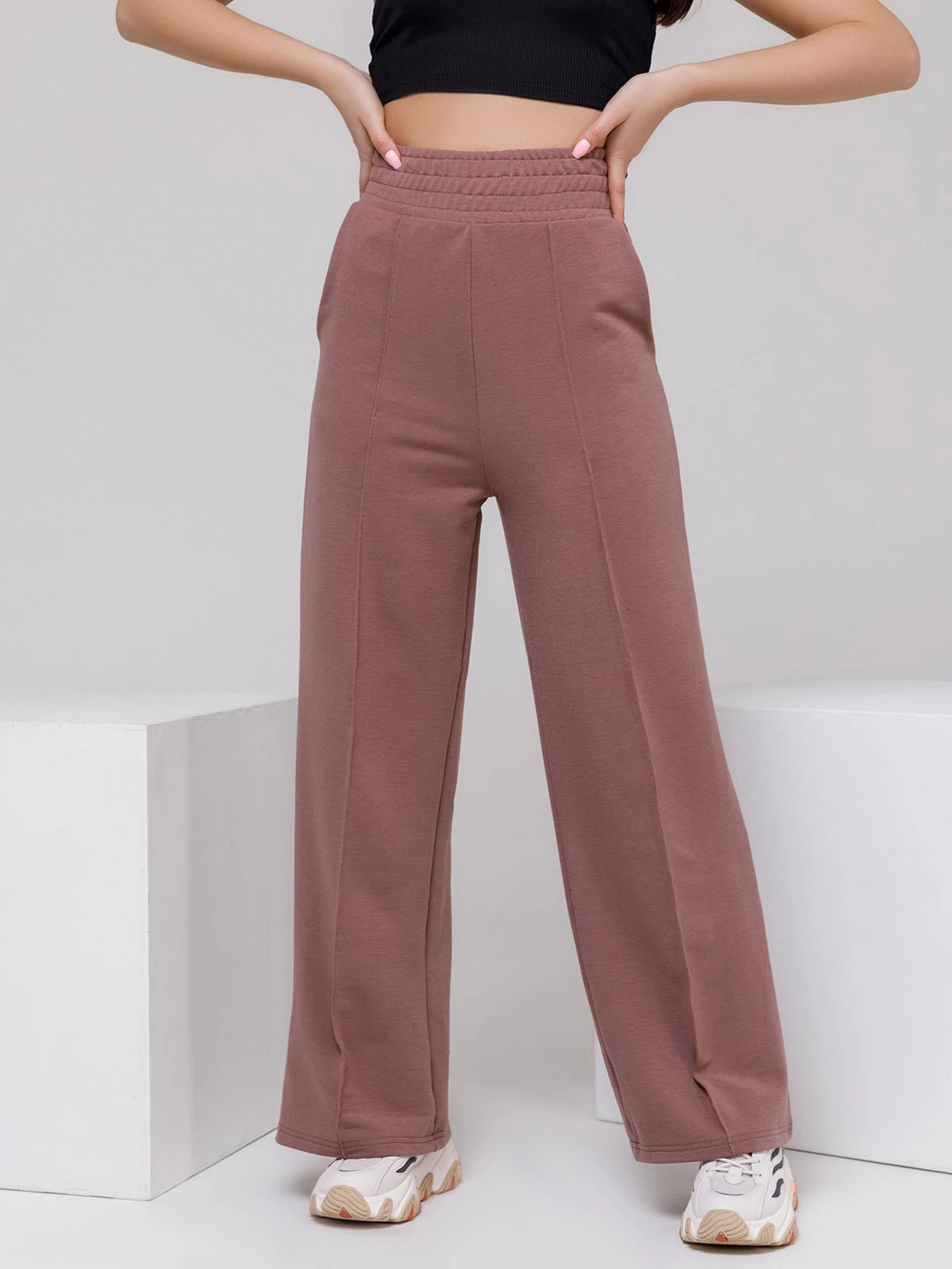 Брюки ISSA Plus модель 12398_brown Фото