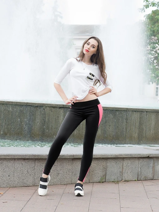 Брюки ISSA Plus модель 529_blackpink Фото
