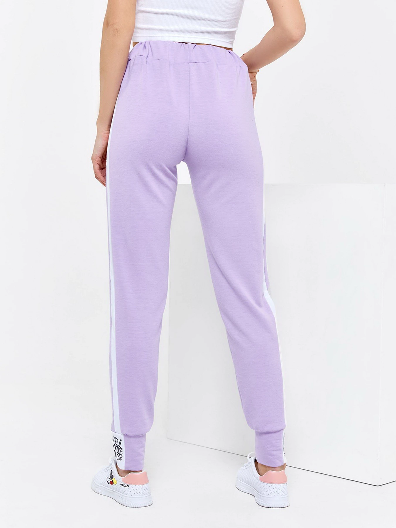 Штани ISSA Plus модель SA-183_lilac Фото