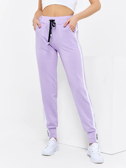 Брюки ISSA Plus модель SA-183_lilac Фото
