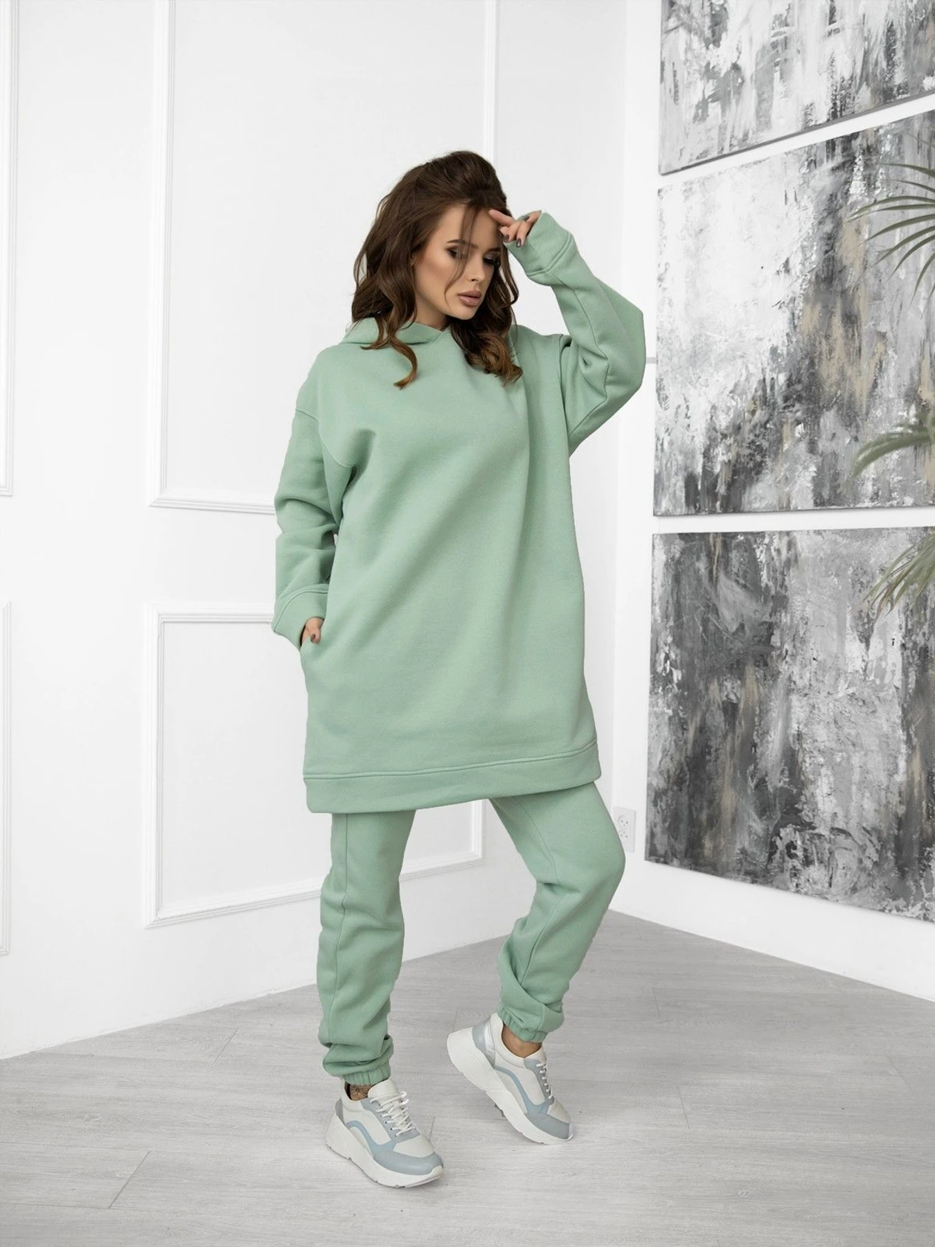 Костюмы ISSA Plus модель 12274_mint Костюмы ISSA Plus модель 12274_mint Фото