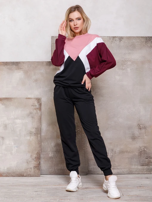 Костюми ISSA Plus модель SA-107_blackburgundy Фото