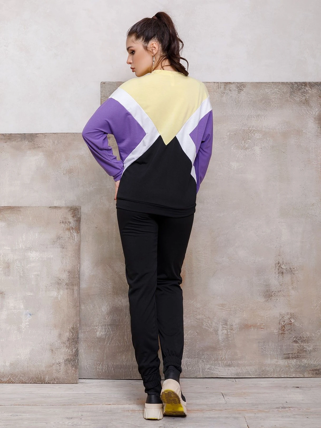 Костюмы ISSA Plus модель SA-107_blackpurple Фото