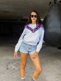 Куртки и дубленки ISSA Plus модель SA-122_whitepurple Фото