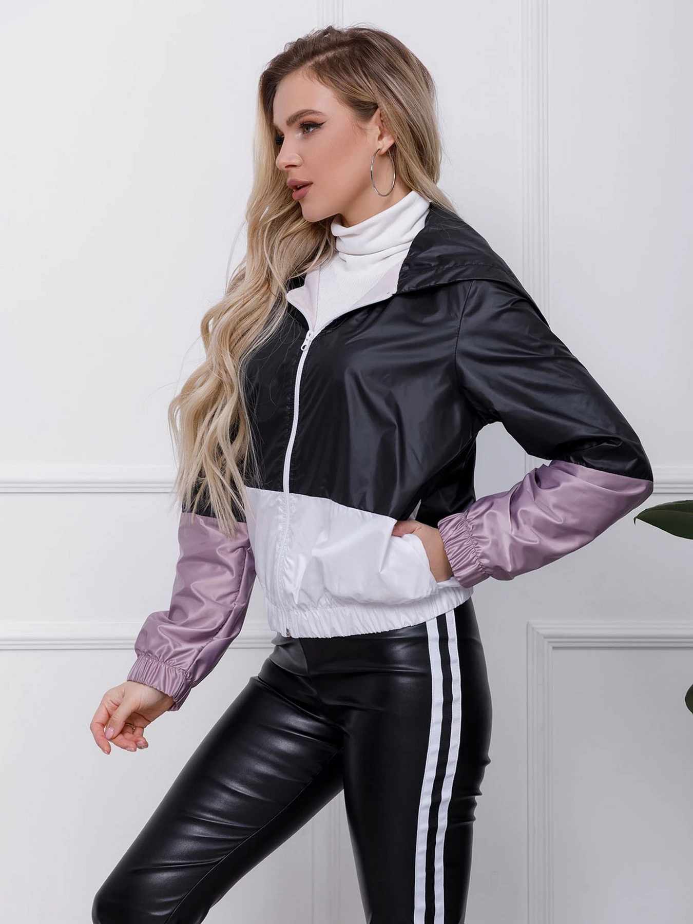 Куртки та дублянки ISSA Plus модель SA-123_blackpink Куртки та дублянки ISSA Plus модель SA-123_blackpink Фото